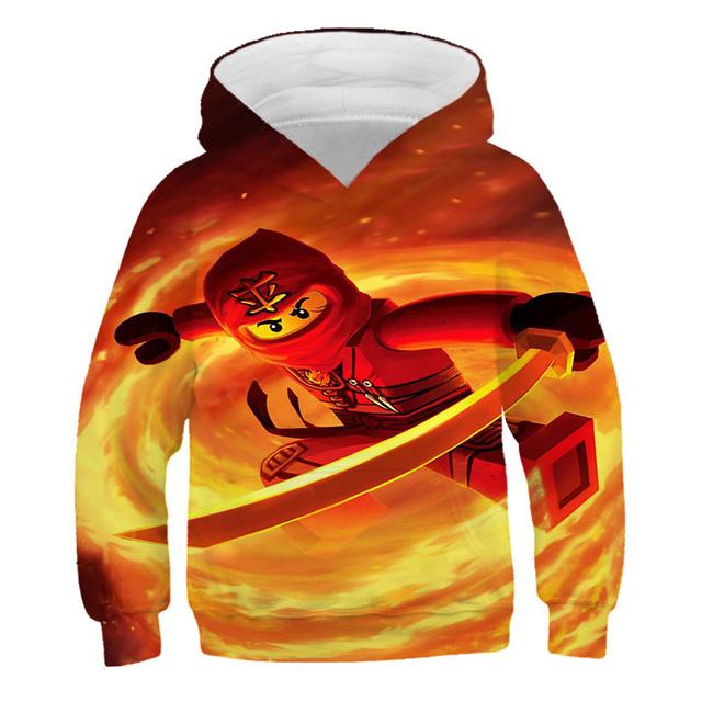 MINISO 2025 Kinderen Ninjago Hoodies 3D Casual Print Pullover Kinderen Tiener Jongens Meisjes Kinderen Peuter Sweatshirts Peuter Tops 4-14 Jaar Oud 7-8 Years