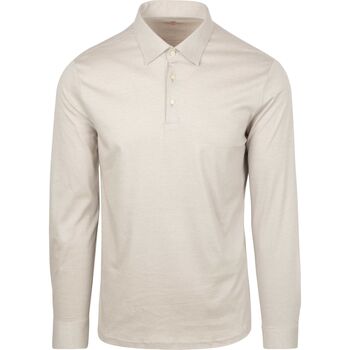 Desoto Polo Shirt Lange Mouw  Longsleeve Poloshirt Essential Beige
