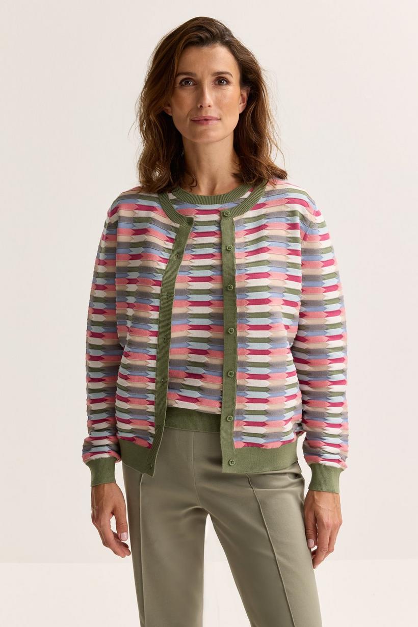 Mayerline Jacquardcardigan Met Ronde Hals
