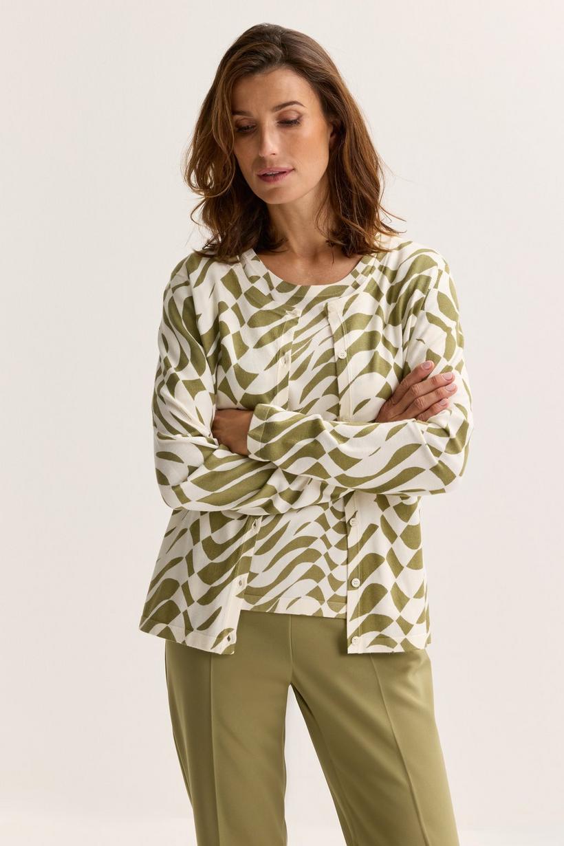 Mayerline Printcardigan Met Ronde Hals