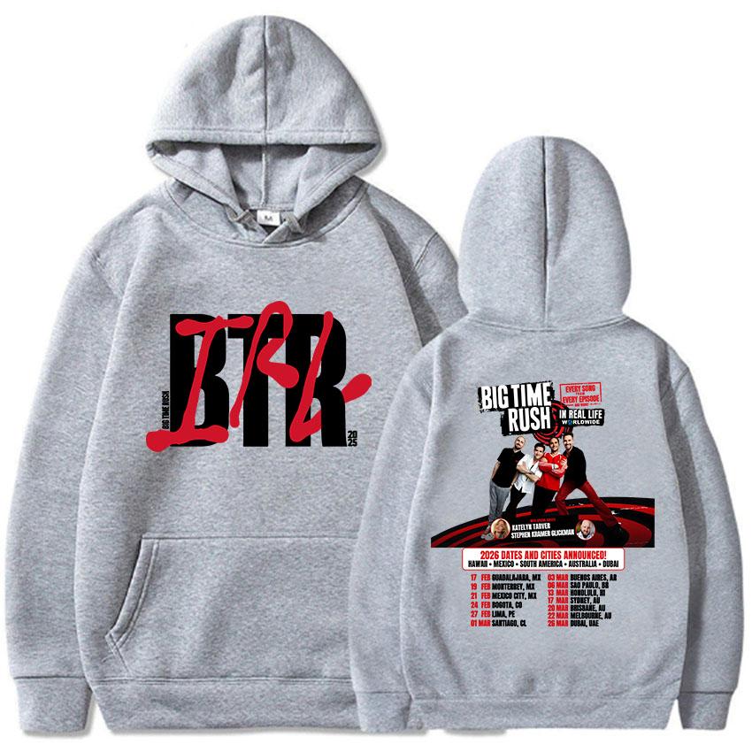 Trendy discount BTR IN REAL LIFE WERELDWIJD 2025 TOUR HOODIE Big Time Rush Band Mode Sweatshirts Met Capuchon Lange Mouw Heren Pullovers Streetwear XL