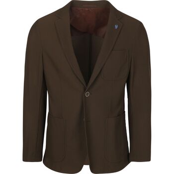 R2 Amsterdam Blazer  R2 Traveljacket Colbert Bruin