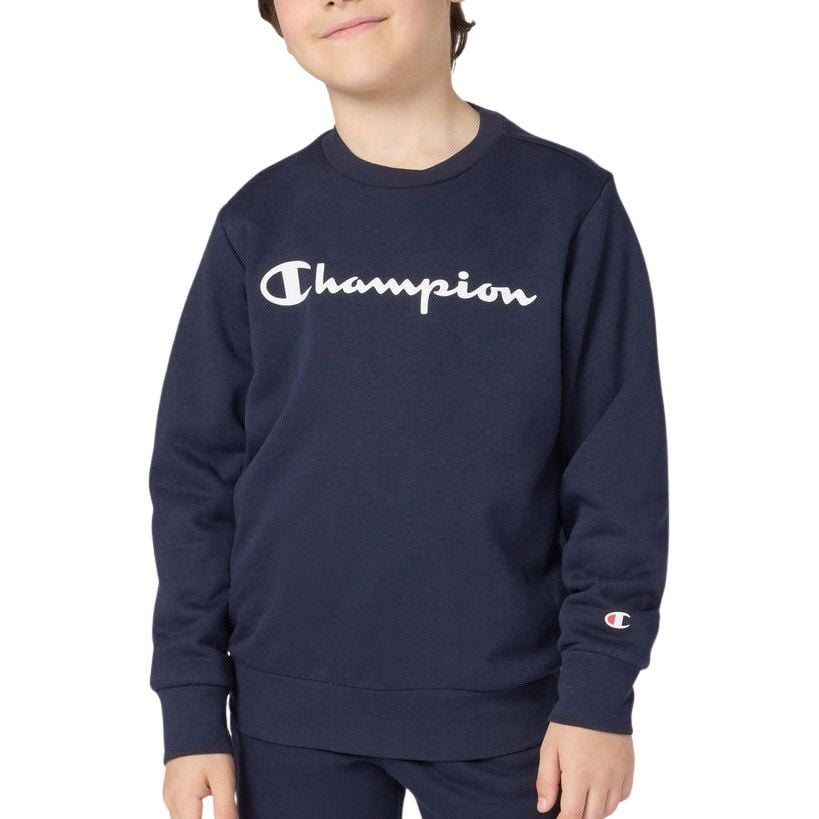 Champion Script Logo Crewneck Sweater Junior