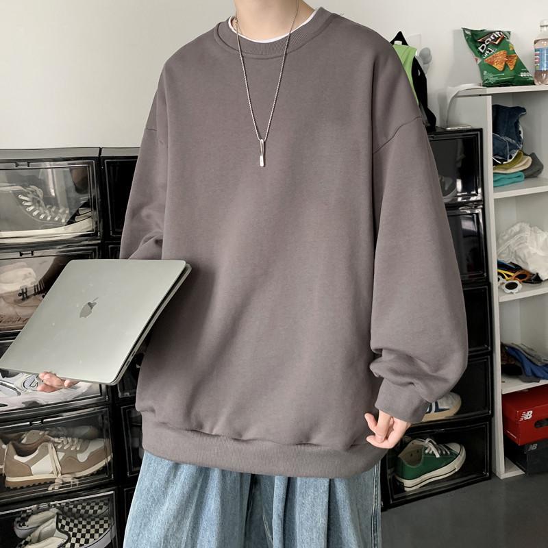 VantaGoods Heren herfst trendy losse pasvorm Hong Kong stijl ronde hals sweatshirt L