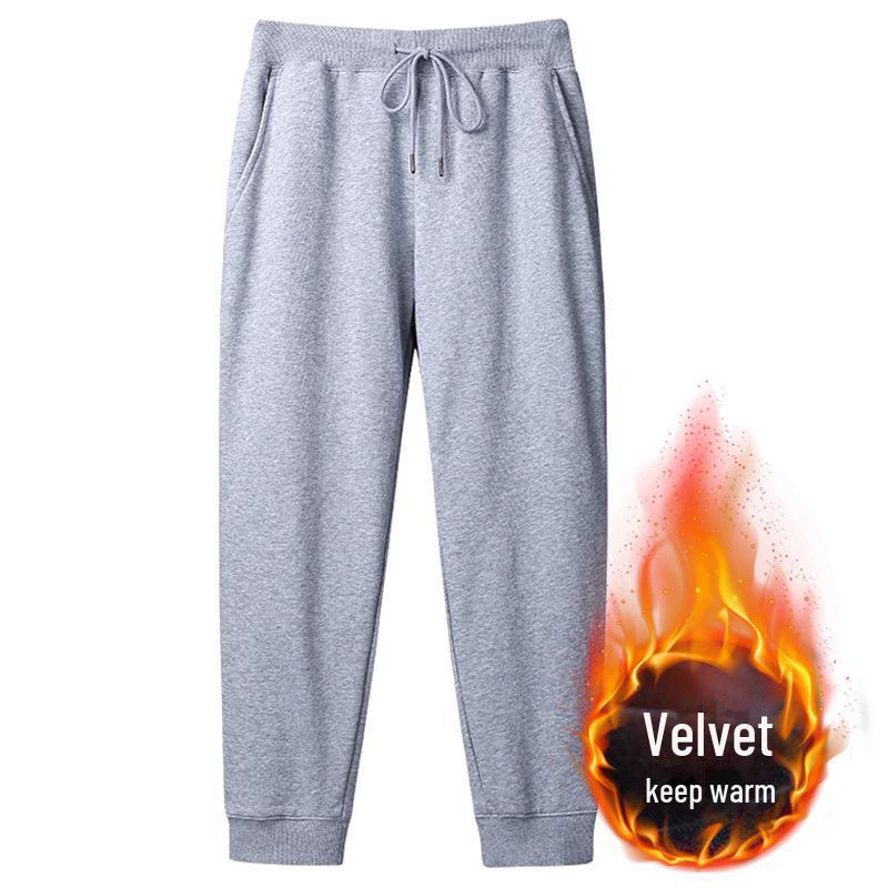 VantaGoods Dikke, met fluweel gevoerde capuchontrui voor heren: Trendy ronde hals trui voor herfst/winter, Koreaanse stijl. M