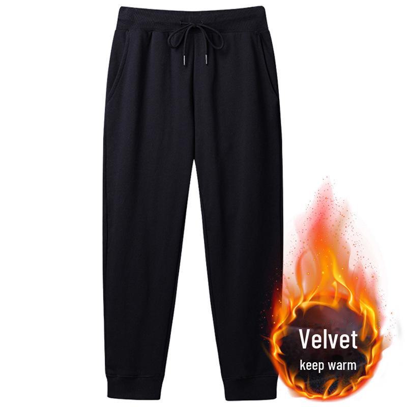 VantaGoods Dikke, met fluweel gevoerde capuchontrui voor heren: Trendy ronde hals trui voor herfst/winter, Koreaanse stijl. M