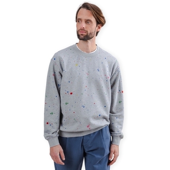 Brava Fabrics Sweater  Splash Paint Rounded Sweatshirt - Grey