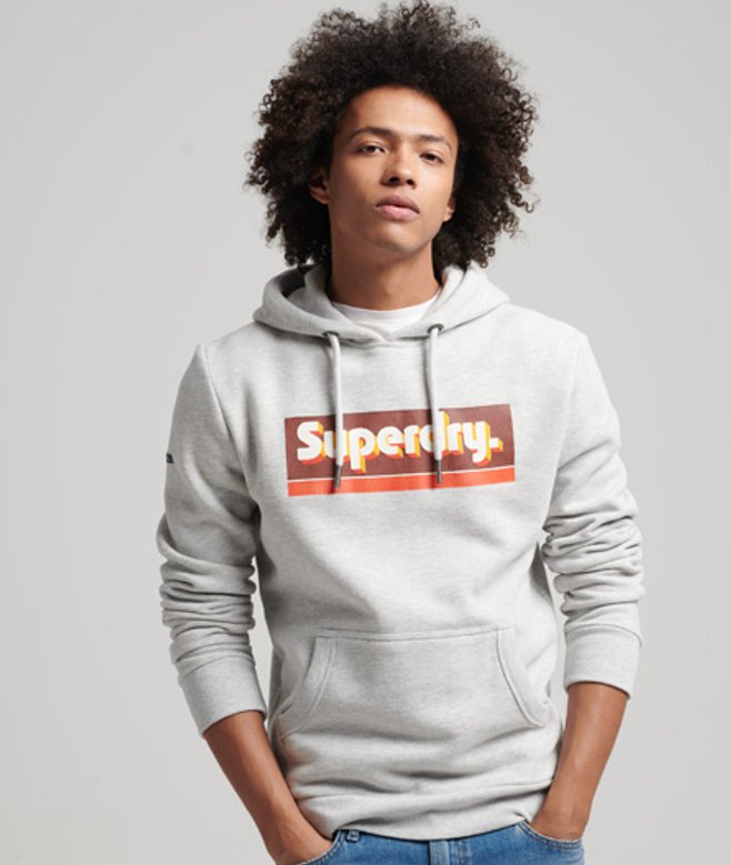 Superdry Trade Tab Hoodie Lichtgrijs