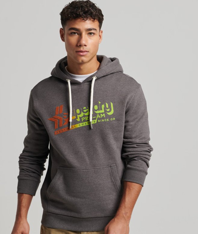 Superdry Vintage Shadow Hoodie Zwart