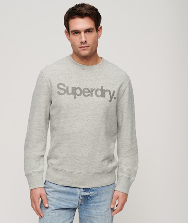 Superdry City Sweatshirt met Ronde Hals en Losse Pasvorm Grijs