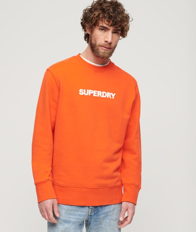 Superdry Sport Sweatshirt met Ronde Hals en Losse Pasvorm Rood