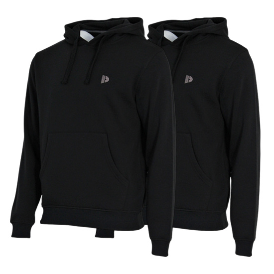 Donnay Donnay Heren - 2-Pack - Sweater met capuchon Sem - Zwart