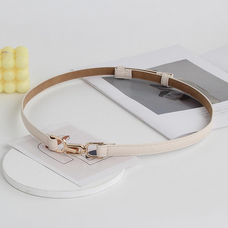 Mango Event 1 st Nieuwe Vrouwen Riem Leren Skinny Riem voor Jurk Verstelbare Dunne Taille Riem Jurk Riem met Vintage Gouden Gesp Kunstleer