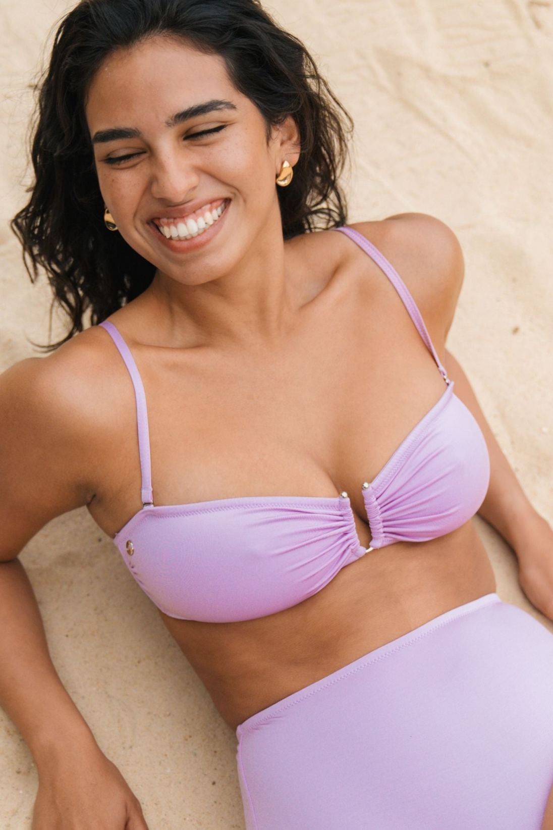 Understatement Damen vegan Bikinioberteil Bandeau Lavendel