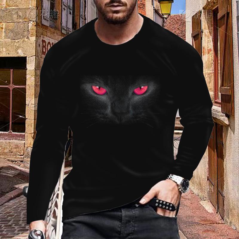 Womens blouse shirts Nieuwe 3D Grijze Luipaard Print Heren T-shirts Lange Mouw T-shirts Ronde Hals Casual Pullover Herenkleding Plus Size XL