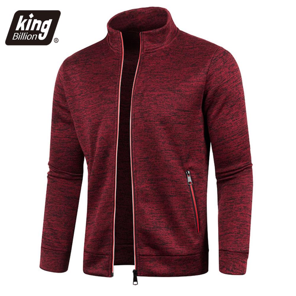 King Billion Herfst Winter Heren Rits Gebreide Lange Mouwen Dunne Kasjmier Mode Top Trui Jas S