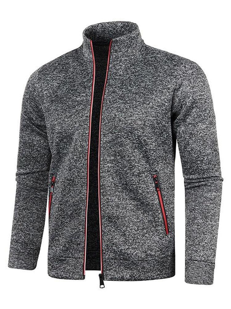 King Billion Herfst Winter Heren Rits Gebreide Lange Mouwen Dunne Kasjmier Mode Top Trui Jas S