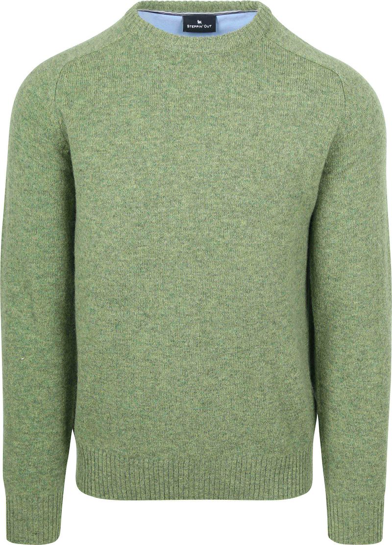 Steppin' Out Trui Lamswol Groen