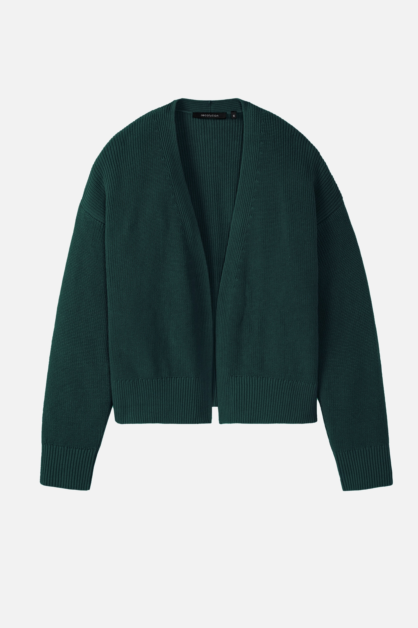 Recolution Damen vegan Cardigan Moringa TiefgrÃ¼n