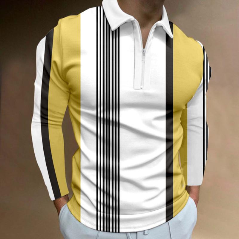 Haodingfushi Herenmode Lente Herfst Polyester Poloshirt 3D Digitale Print Casual Golf Poloshirt Tops 3XL