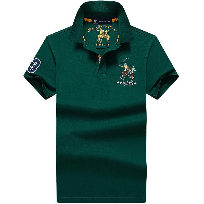 The BAY Paul Heren High-End Poloshirt - Zomer Korte Mouw Revers, Puur Katoen, Plus Size Beschikbaar L (130-145 jin)