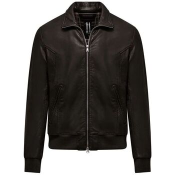 Bomboogie Leren Jas  JMCHEL LGW5-14 DARK BROWN