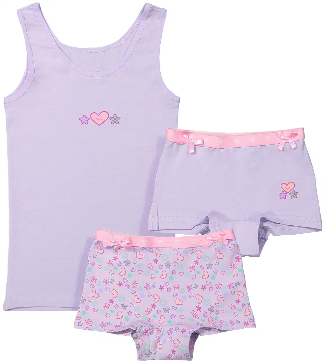 Funderwear/Fun2wear Funderwear meisjes ondergoed meisjes setje - Sweetheart - Boxershorts en hemd setje meisjes - Katoen