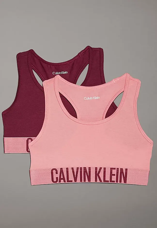 Calvin Klein 2-pak meisjes Top - Ebony - Meisjes BH top katoen