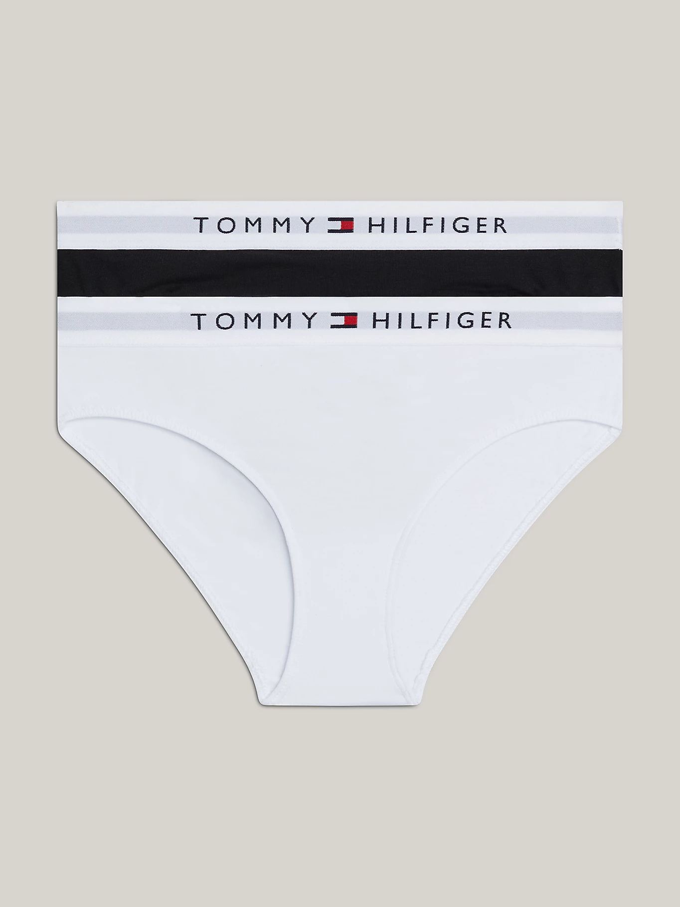 Tommy Hilfiger 2-pak meisjes slips- Zwart/wit - Meisjes onderbroeken