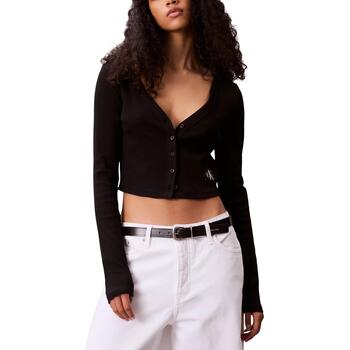 Calvin Klein Jeans T-Shirt Lange Mouw  LS WOVEN LABEL 2X2 C LV047C204G