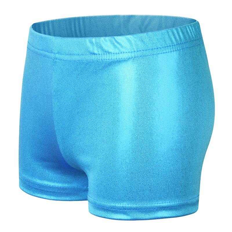 Kidsyuan Kinderen Shorts Meisjes Glanzende Hotpants Dans Gymnastiek Fitness Korte Broek voor Kinderen 130
