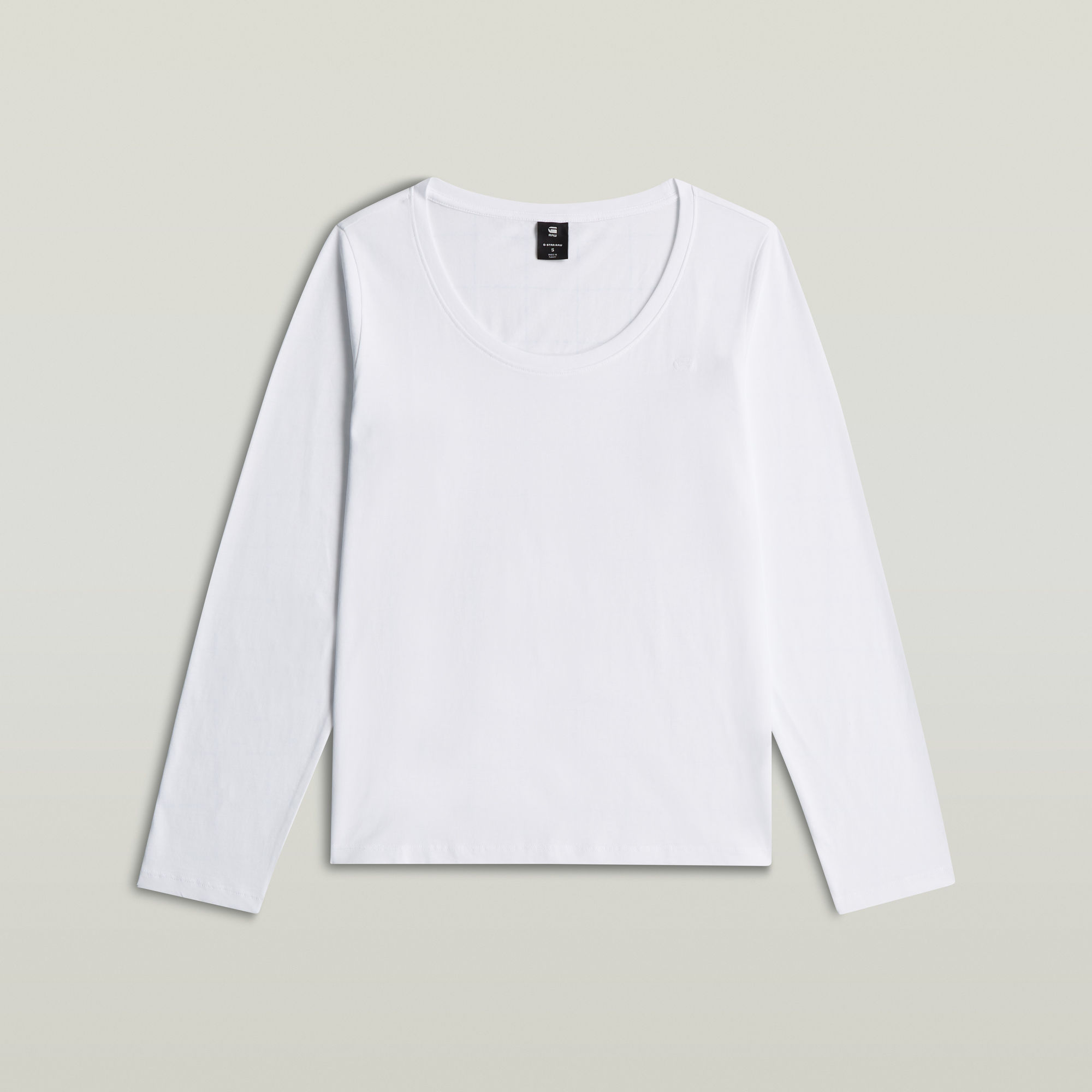 G-Star RAW Scoop Neck Longsleeve T-Shirt - Wit - Dames