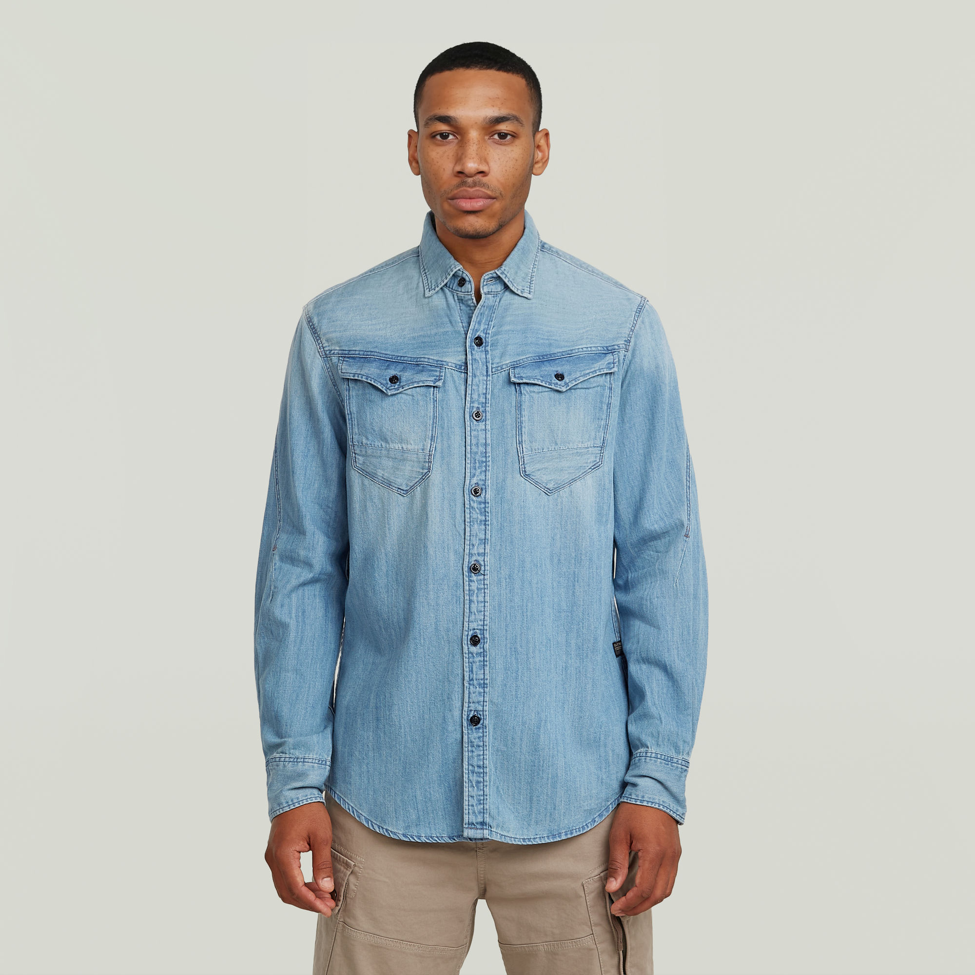 G-Star RAW Arc 3D Slim Overhemd - Midden blauw - Heren