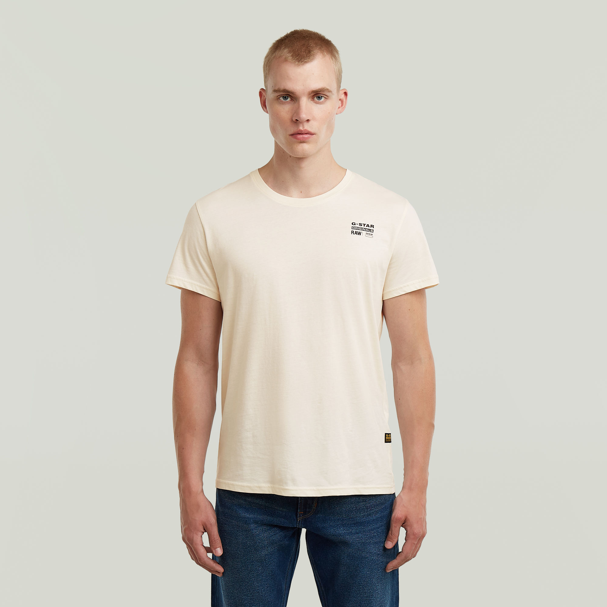 G-Star RAW Chest Logo T-shirt - Beige - Heren