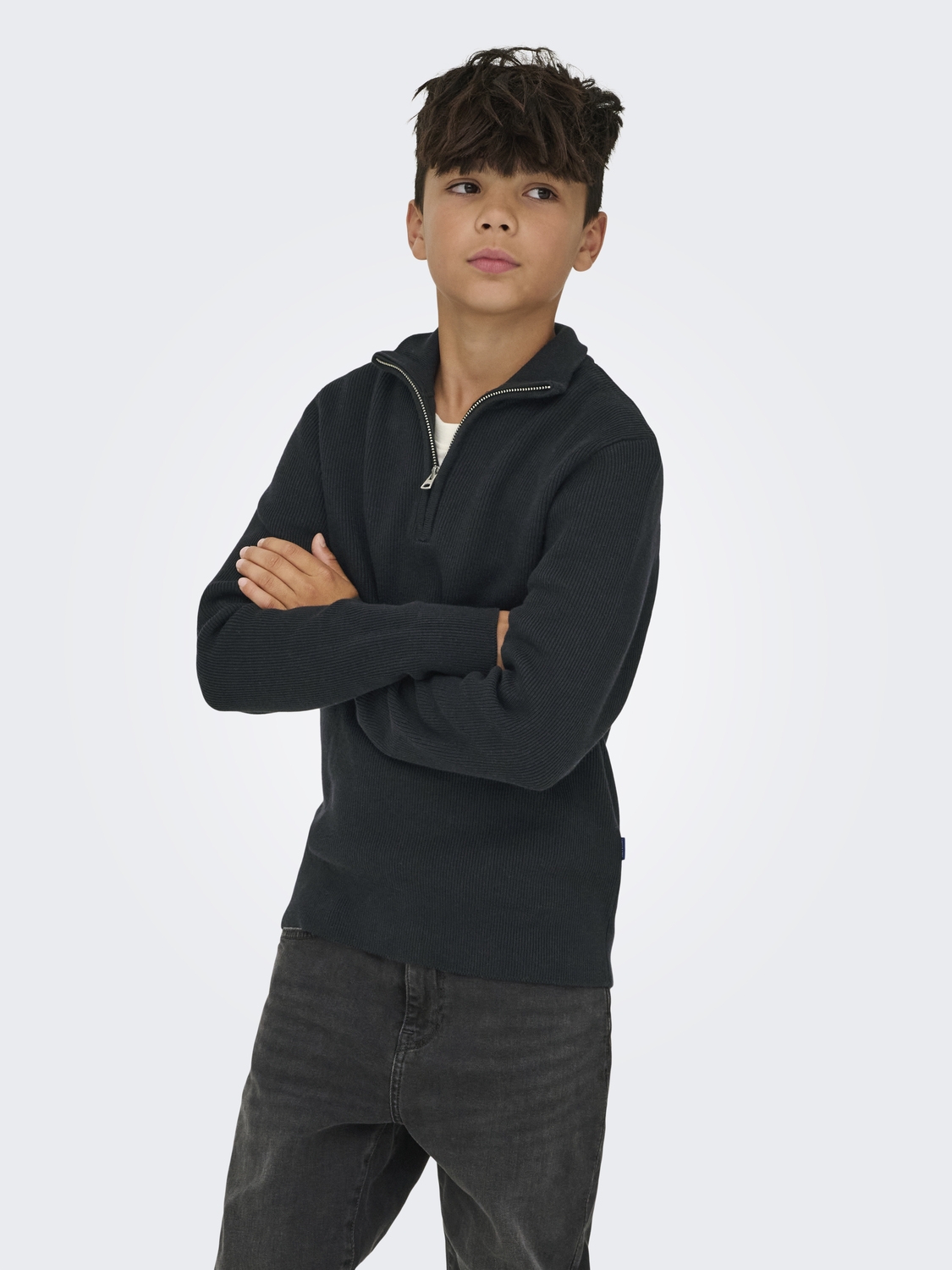 Only and Sons Osjphil Reg 12 Struc Half Zip Knt