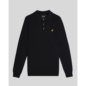 Lyle & Scott Polo Shirt Lange Mouw Lyle & Scott KN2113V COTTON MERINOS POLO-Z271 DARK NAVY