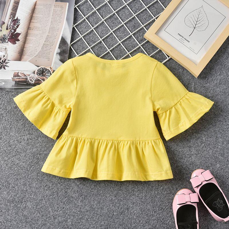 WTEMPO Zomer Meisjes T-shirt met Korte Mouwen, Zomerkleding voor Dames, Kindertop 140