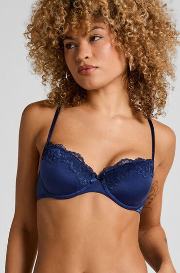Hunkemöller Voorgevormde beugel bh Lace & Shine Blauw