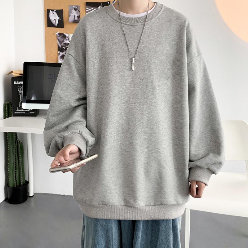 VantaGoods Heren herfst trendy losse pasvorm Hong Kong stijl ronde hals sweatshirt 5XL