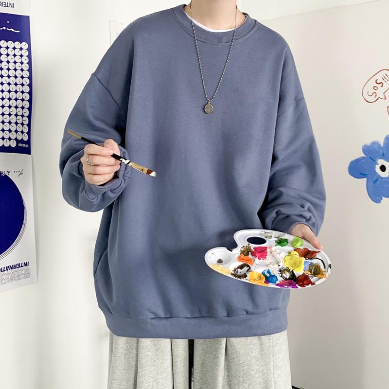 VantaGoods Heren herfst trendy losse pasvorm Hong Kong stijl ronde hals sweatshirt 2XL