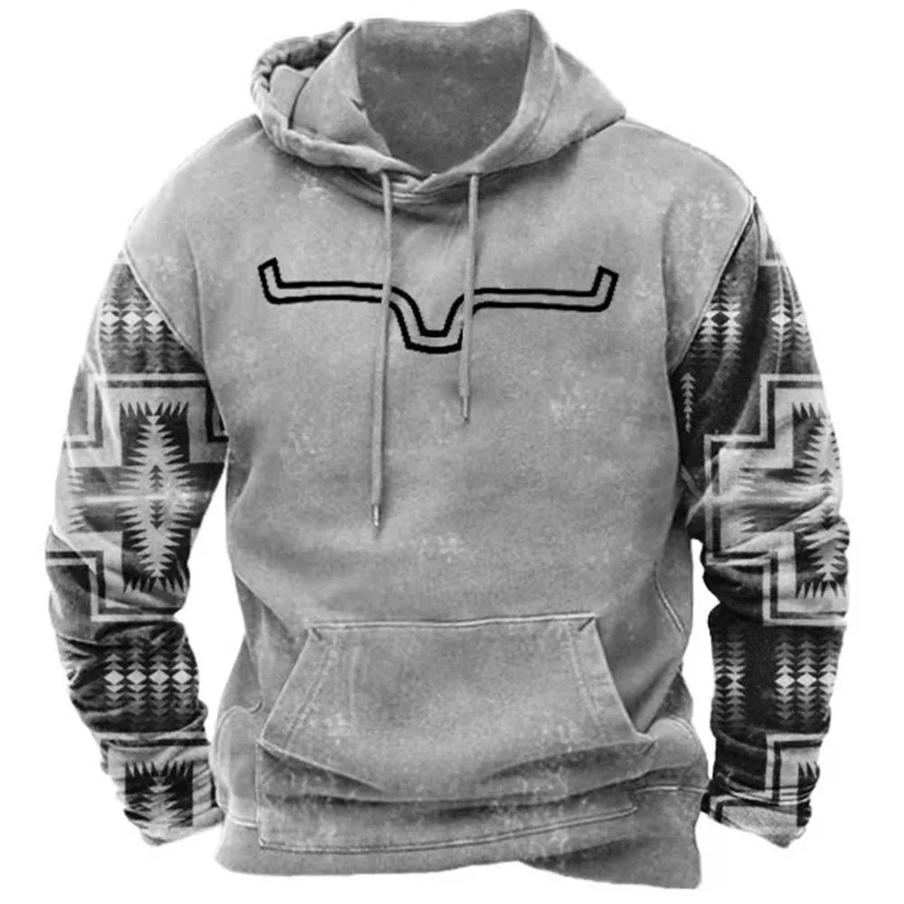 ETST42 Nieuwe Hoodies Sweatshirt Heren Hoodie 3D Cowboy Bedrukte Pullover Oversized Heren Tops Mannelijk Yellowstone Losse Vintage Kleding Hot 3XL