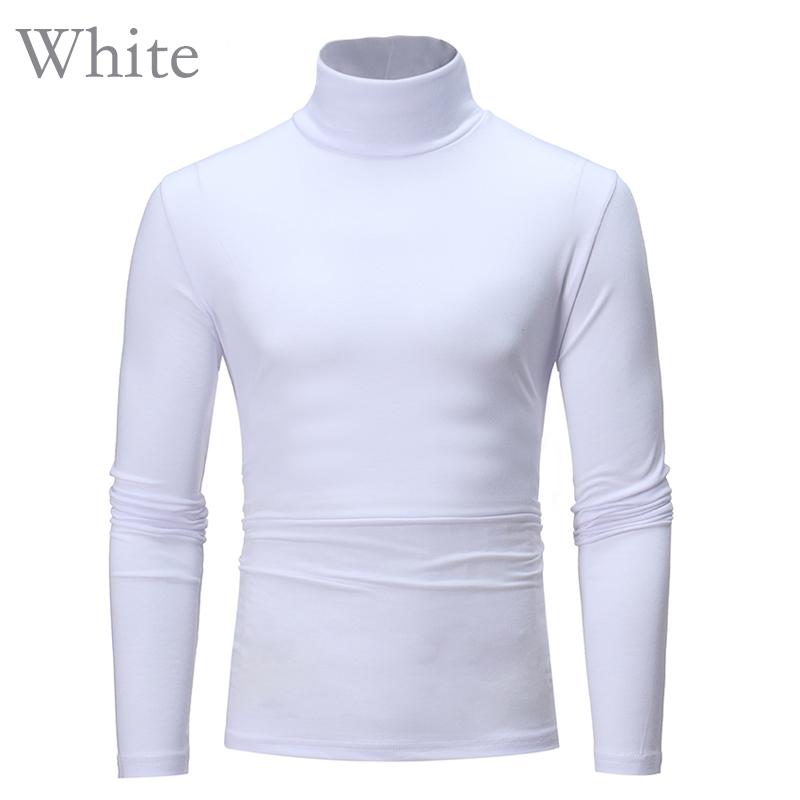 4Glory Heren Herfsttruien Coltrui met lange mouwen T-shirts Effen Basic Wintermode M-2XL 2XL