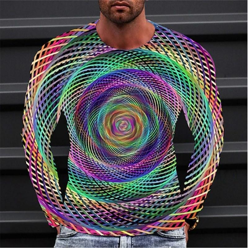 Bobby 2 Heren T-shirts met ronde hals en lange mouwen 3D Herfstprint Top Tee Losse Vrije Tijd Oversized Casual Sweatshirt Herenkleding XXL