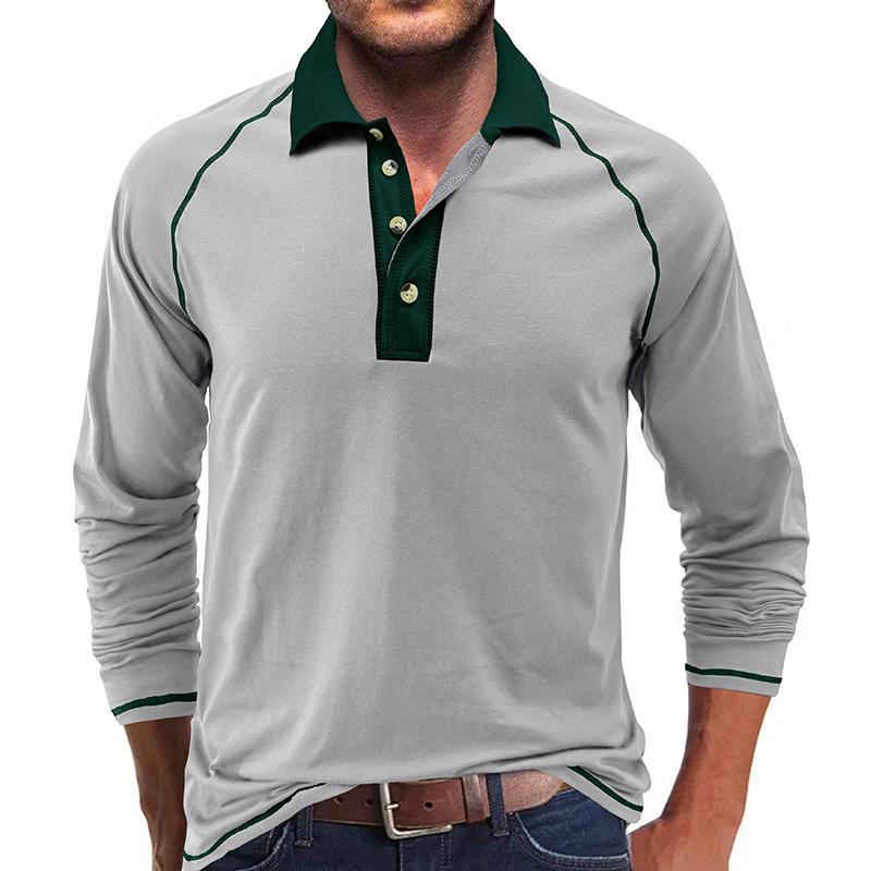 Phoca largha Heren Poloshirts Lange Mouw Relaxed Fit Casual Werk Golf Polo's Klassieke Poloshirts met Kraag Knoopsluiting Ademend Vochtafvoerend Henley Tops T-shirts Mannelijk L