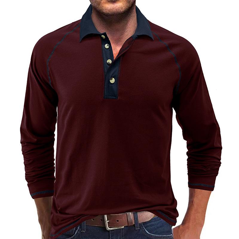 Phoca largha Heren Poloshirts Lange Mouw Relaxed Fit Casual Werk Golf Polo's Klassieke Poloshirts met Kraag Knoopsluiting Ademend Vochtafvoerend Henley Tops T-shirts Mannelijk XXL