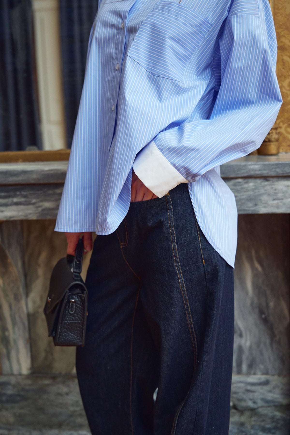 Noella Lakelynn Shirt Blue White Stripe