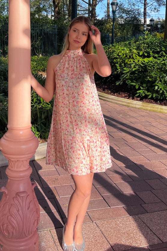 Noella London Short Dress Cinthia Pink Print