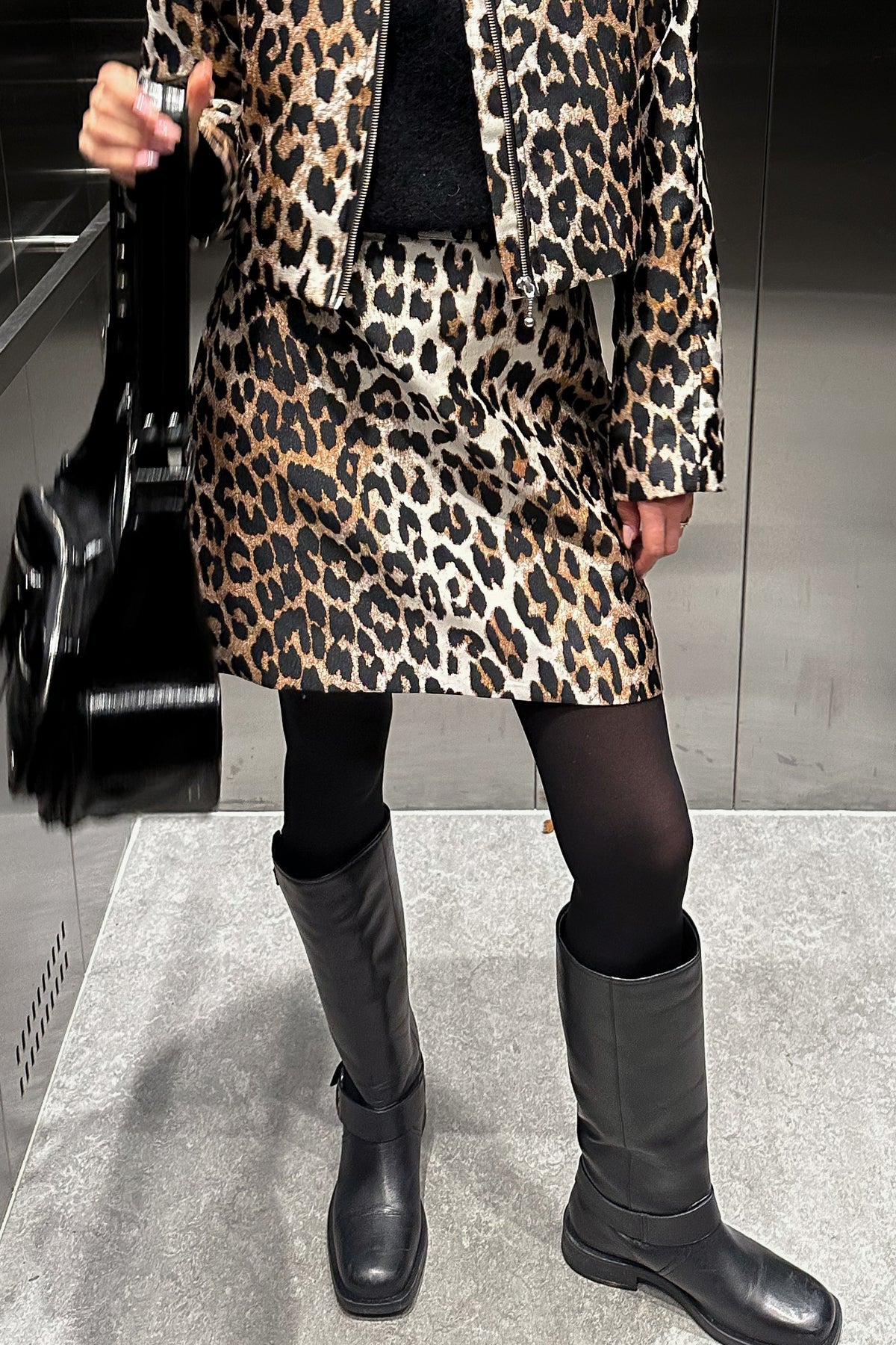 Noella Jewel Skirt Leopard