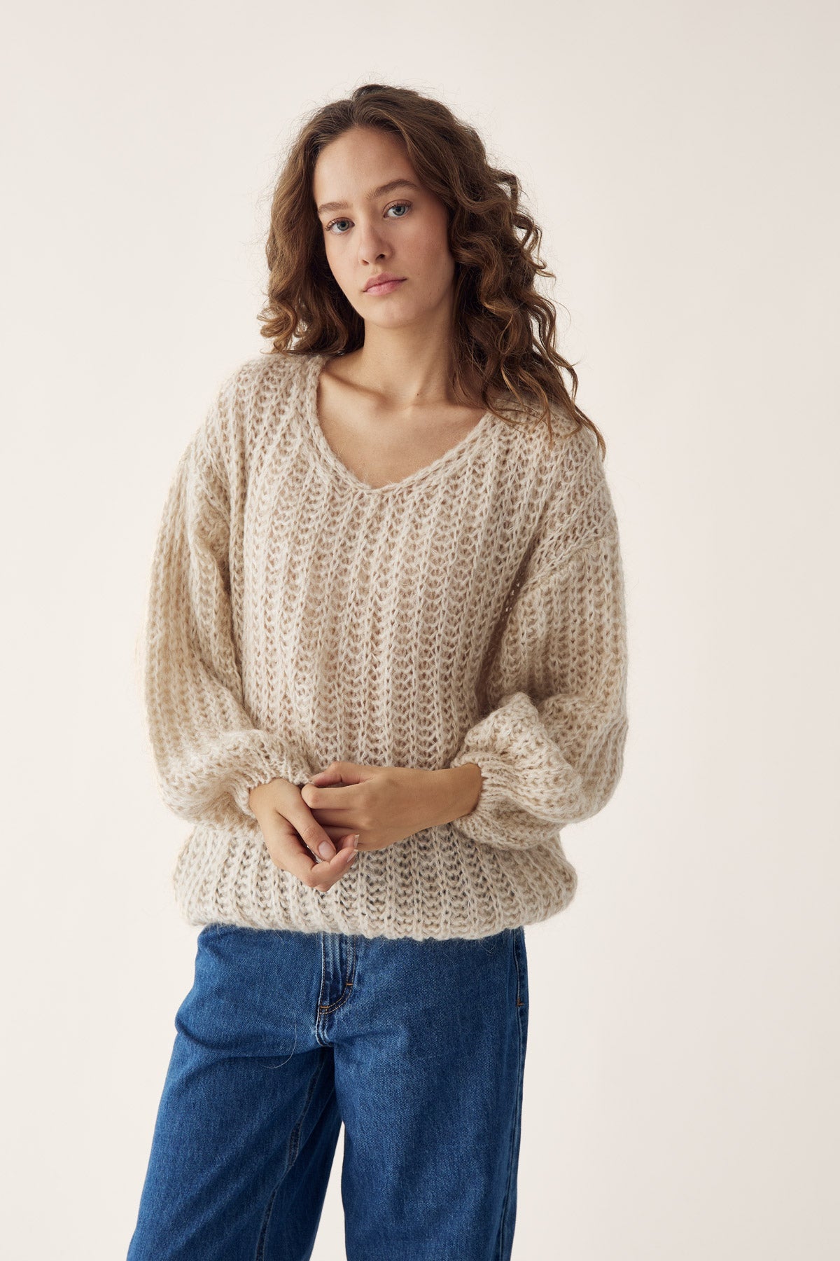 Noella Joseph Knit Sweater Beige