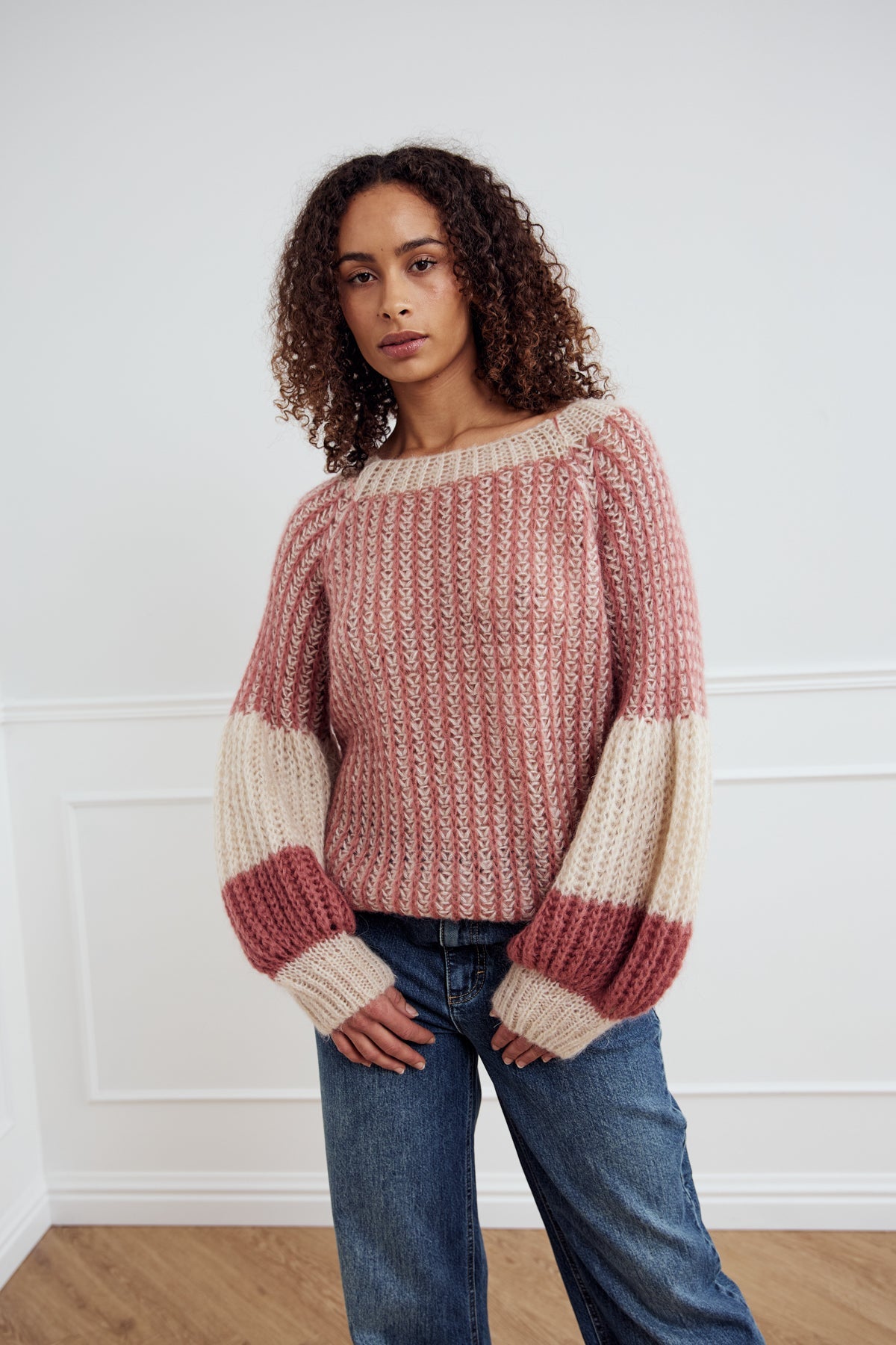 Noella Liana Knit Sweater Rose Cream